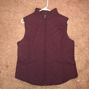 Burgundy vest